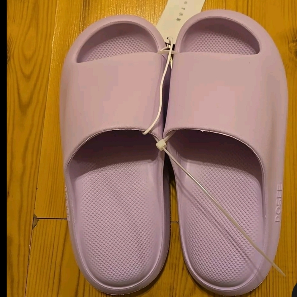 Posse Purple Slippers with Cushioned Sole and Minimalist Design
